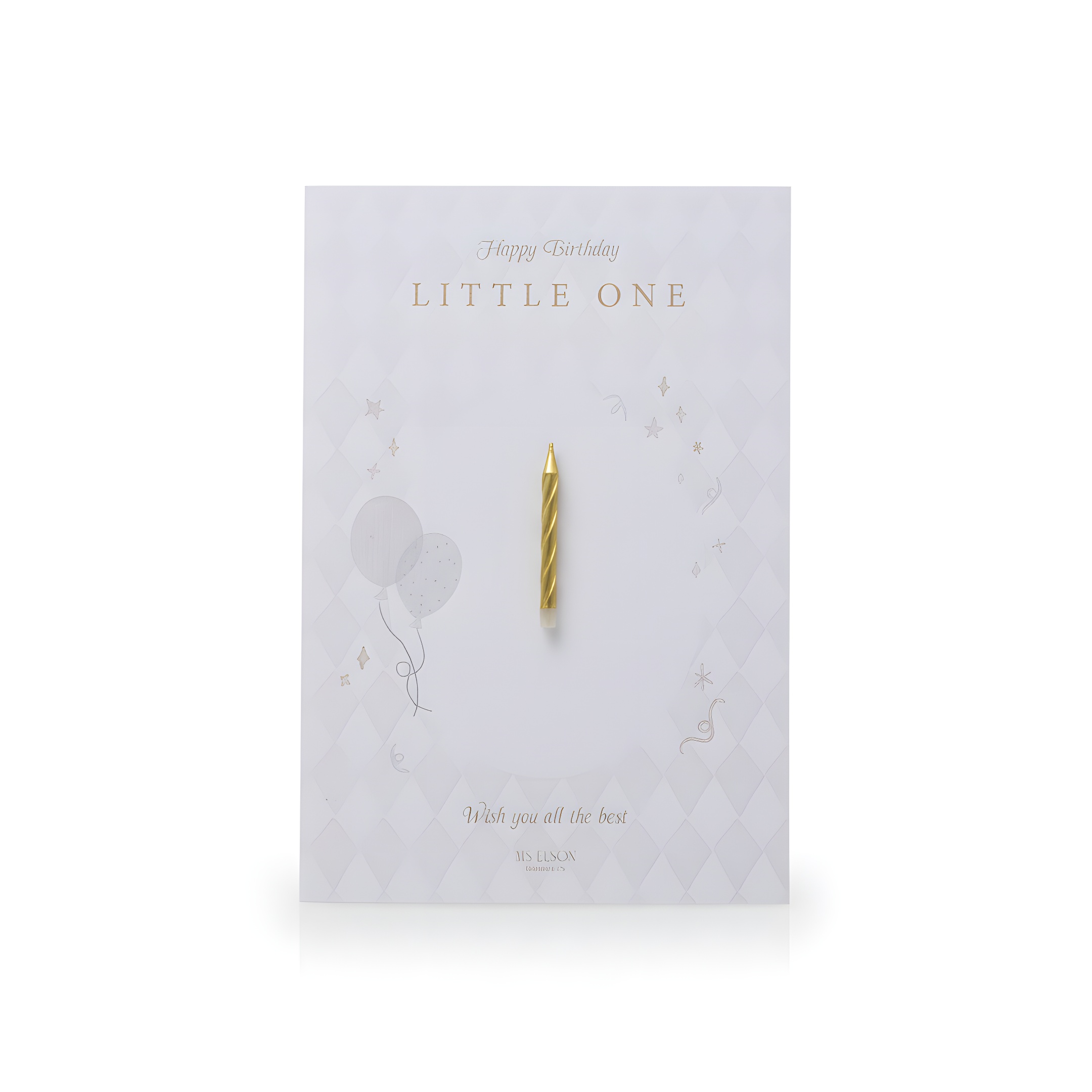 כרטיס ברכה עם נר – בלונים של משאלה