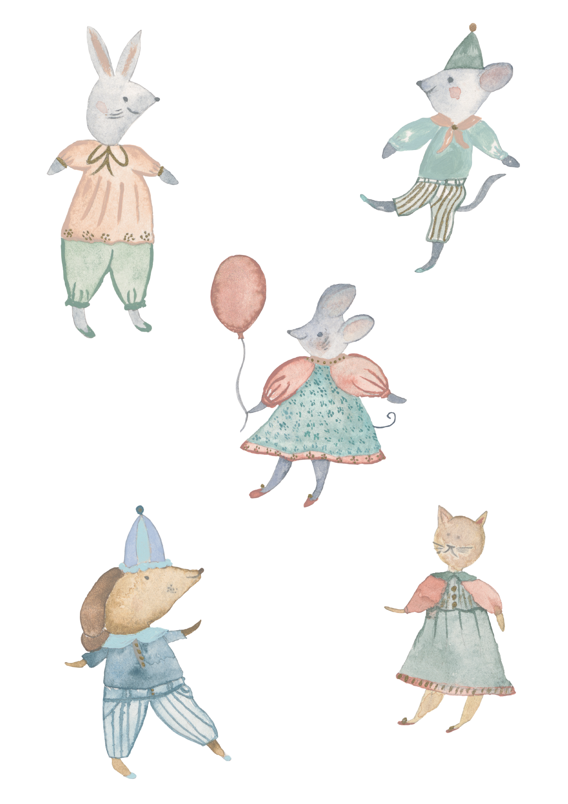 טופרים מאוירים לעוגה – מארז 5 דמויות